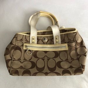 Coach Purse with Purple Interior